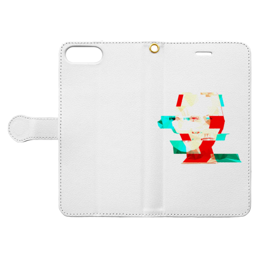 Gregge Southerd #suzuri店のグリッチエフェクト_外国人女性 Book-Style Smartphone Case:Opened (outside)