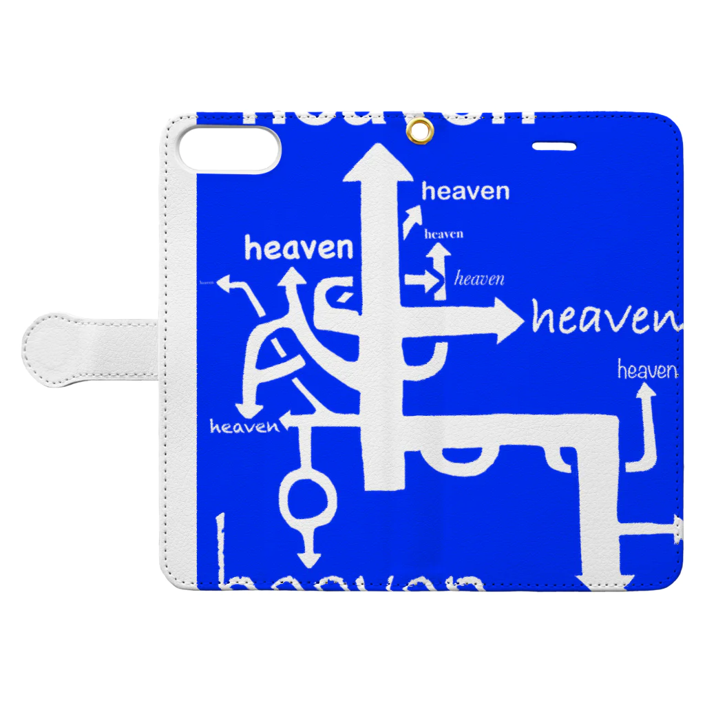 workout,chillout.のwo,co. go heaven goods 手帳型スマホケースを開いた場合(外側)