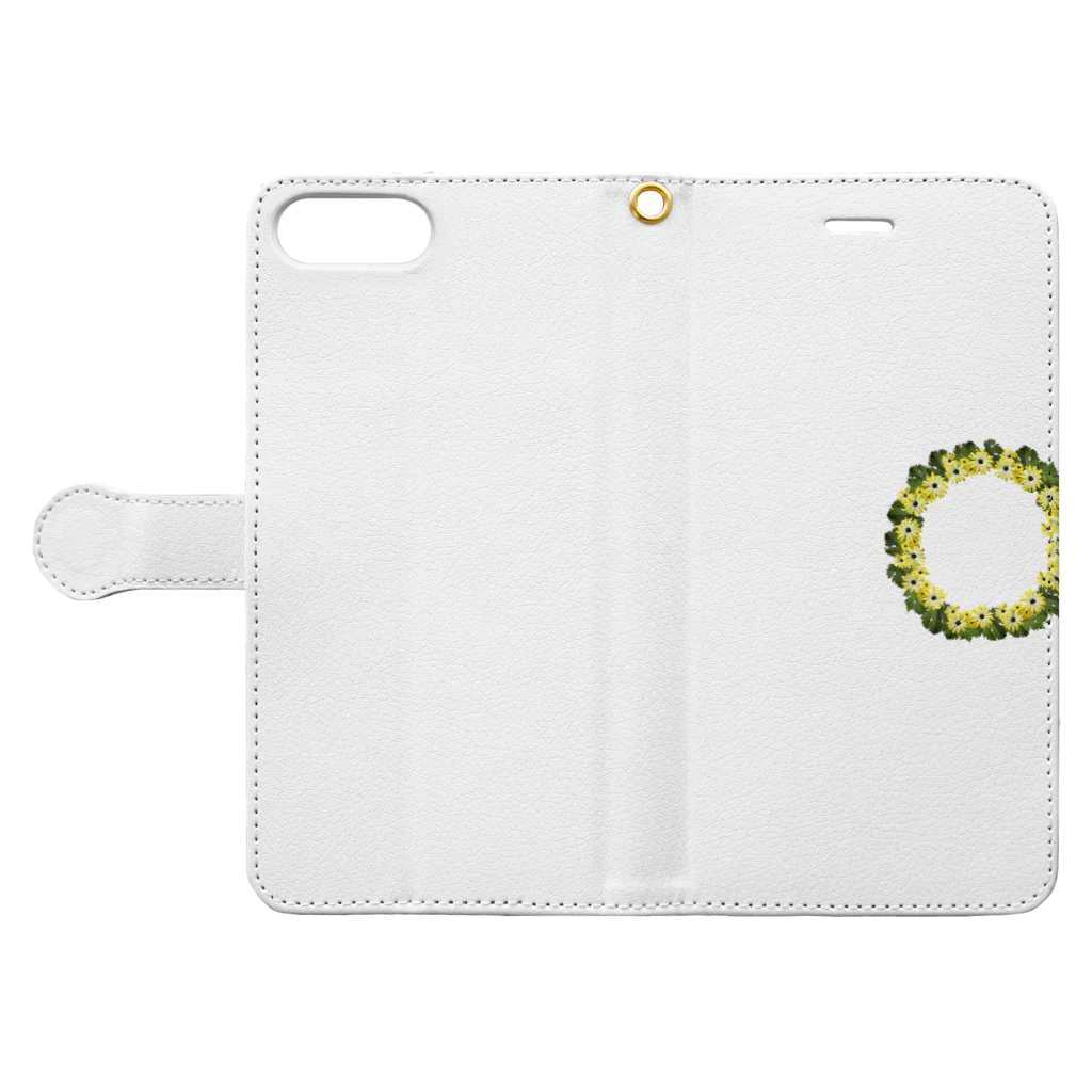 hh1992の花輪 Book-Style Smartphone Case:Opened (outside)