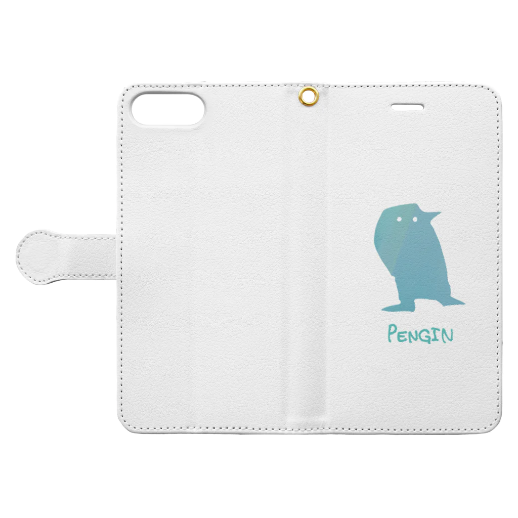 バナナ畑のPENGUIN Book-Style Smartphone Case:Opened (outside)