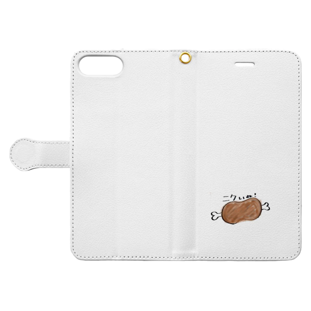 pula coffeeのニクいね！(￣∇￣*)ゞ Book-Style Smartphone Case:Opened (outside)