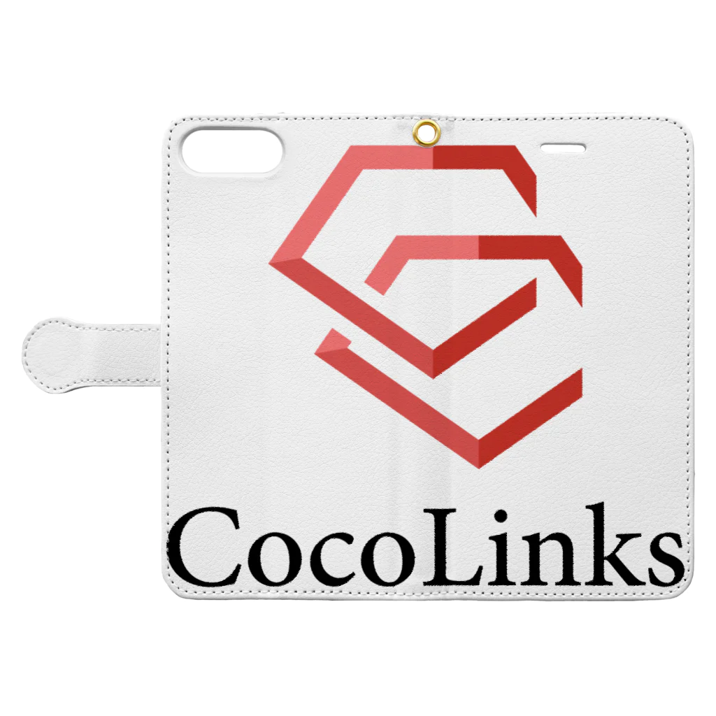 CocoLinksのCocoLinksロゴグッズ Book-Style Smartphone Case:Opened (outside)