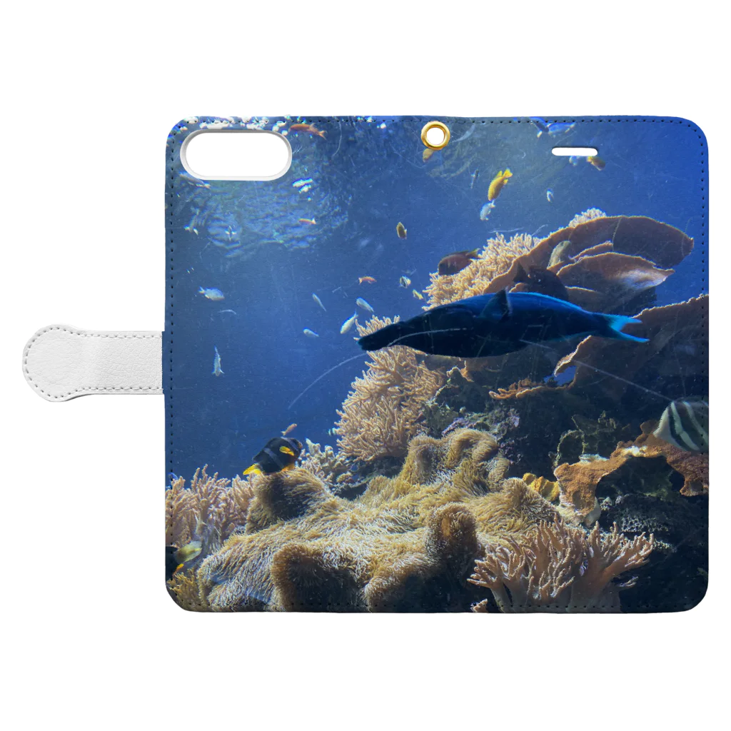 さの水族館 Book-Style Smartphone Case:Opened (outside)