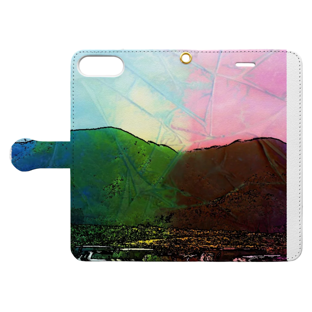 somiki100239の山と空 Book-Style Smartphone Case:Opened (outside)
