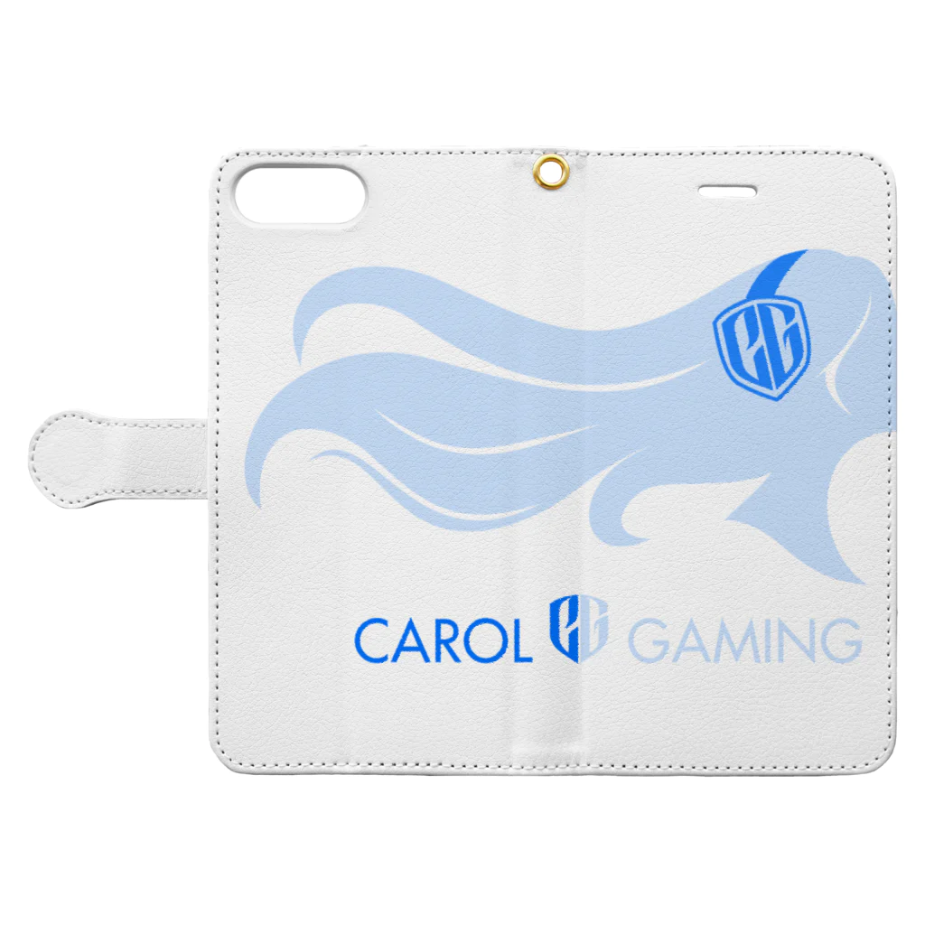 CAROL_GamingのCarolGaming(Blue) 手帳型スマホケースを開いた場合(外側)