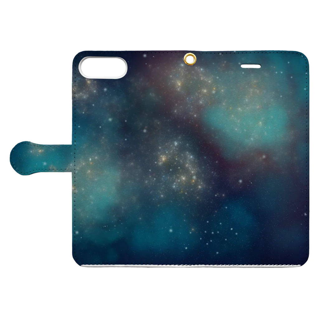 流星のセレネの宇宙 Book-Style Smartphone Case:Opened (outside)