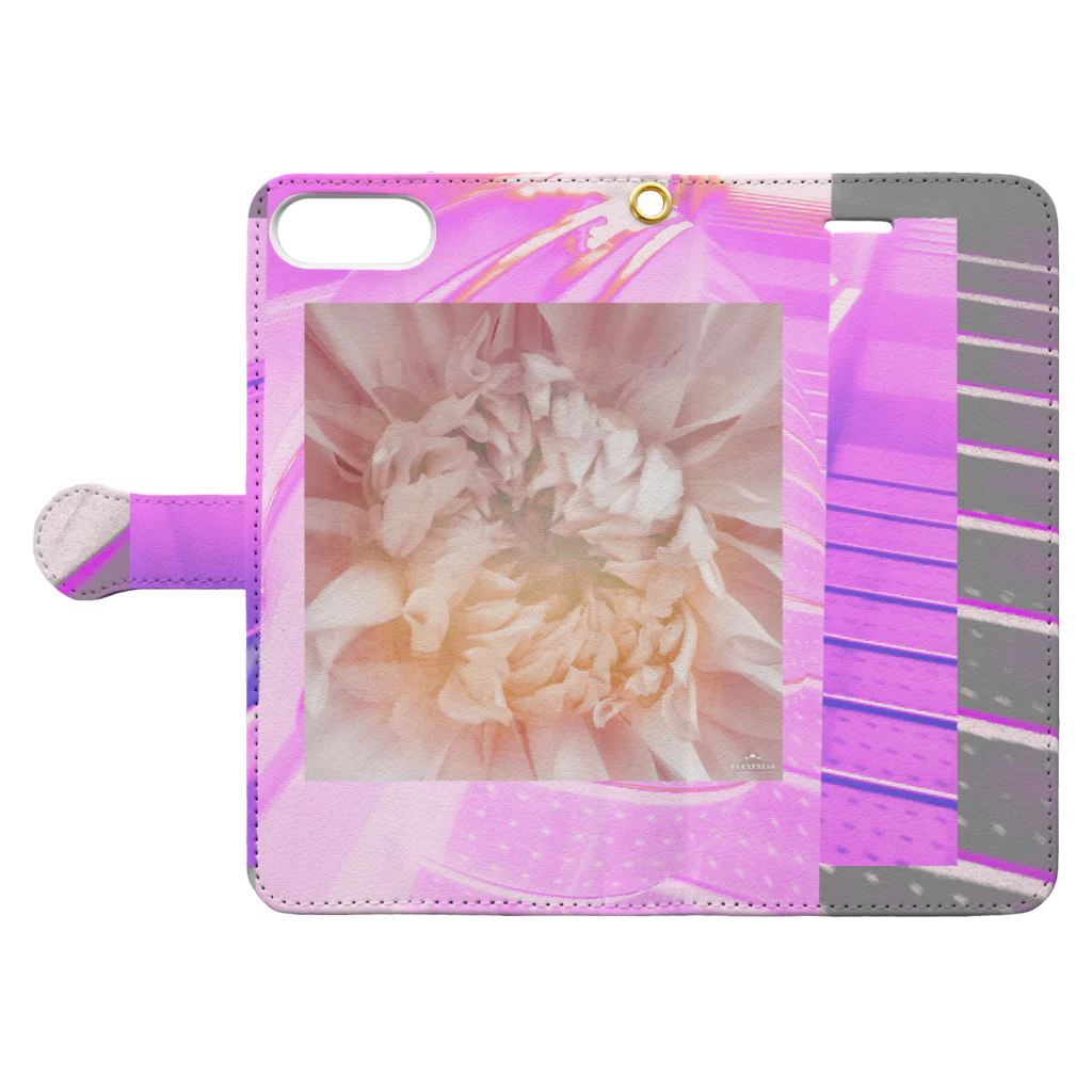 fukaseryo_designのflower steps Book-Style Smartphone Case:Opened (outside)