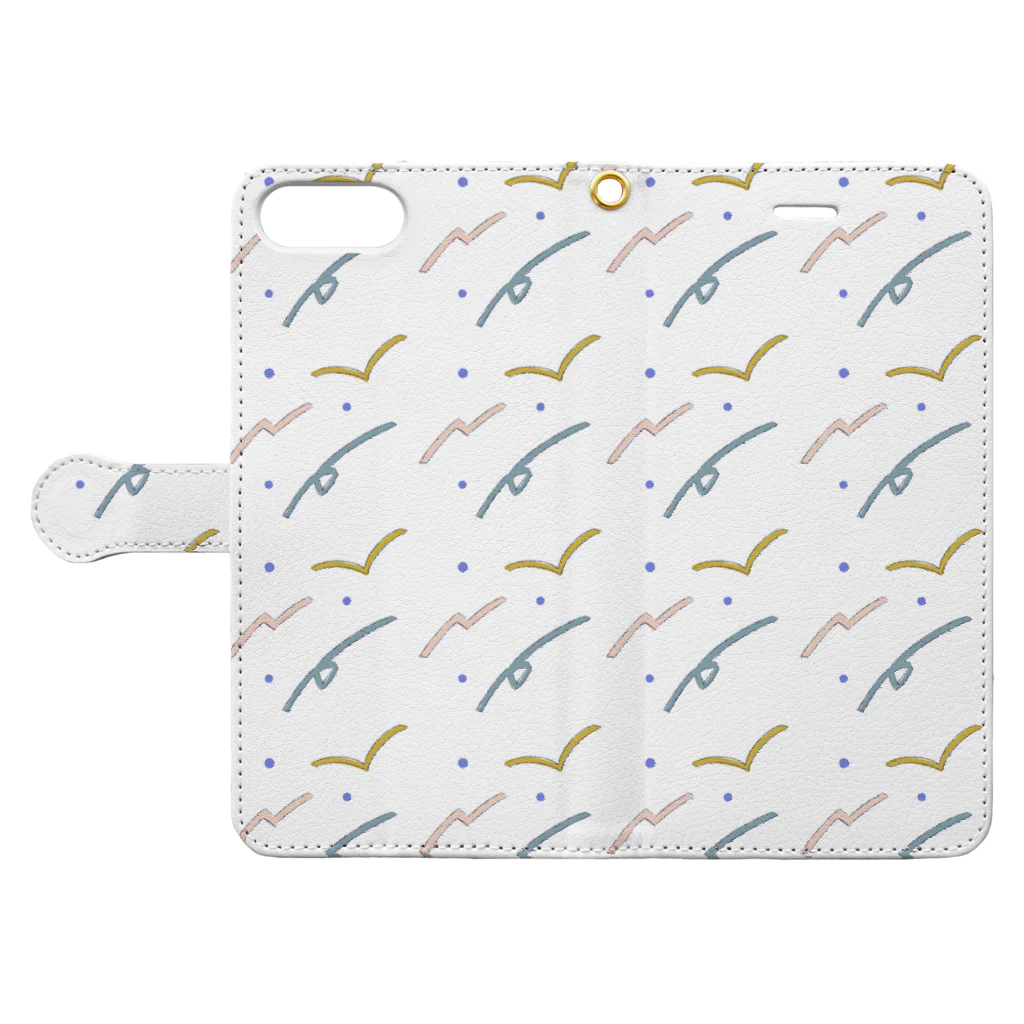 night_flightのはねる_white Book-Style Smartphone Case:Opened (outside)