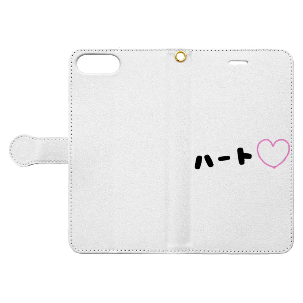 y_06の#文字ハート Book-Style Smartphone Case:Opened (outside)