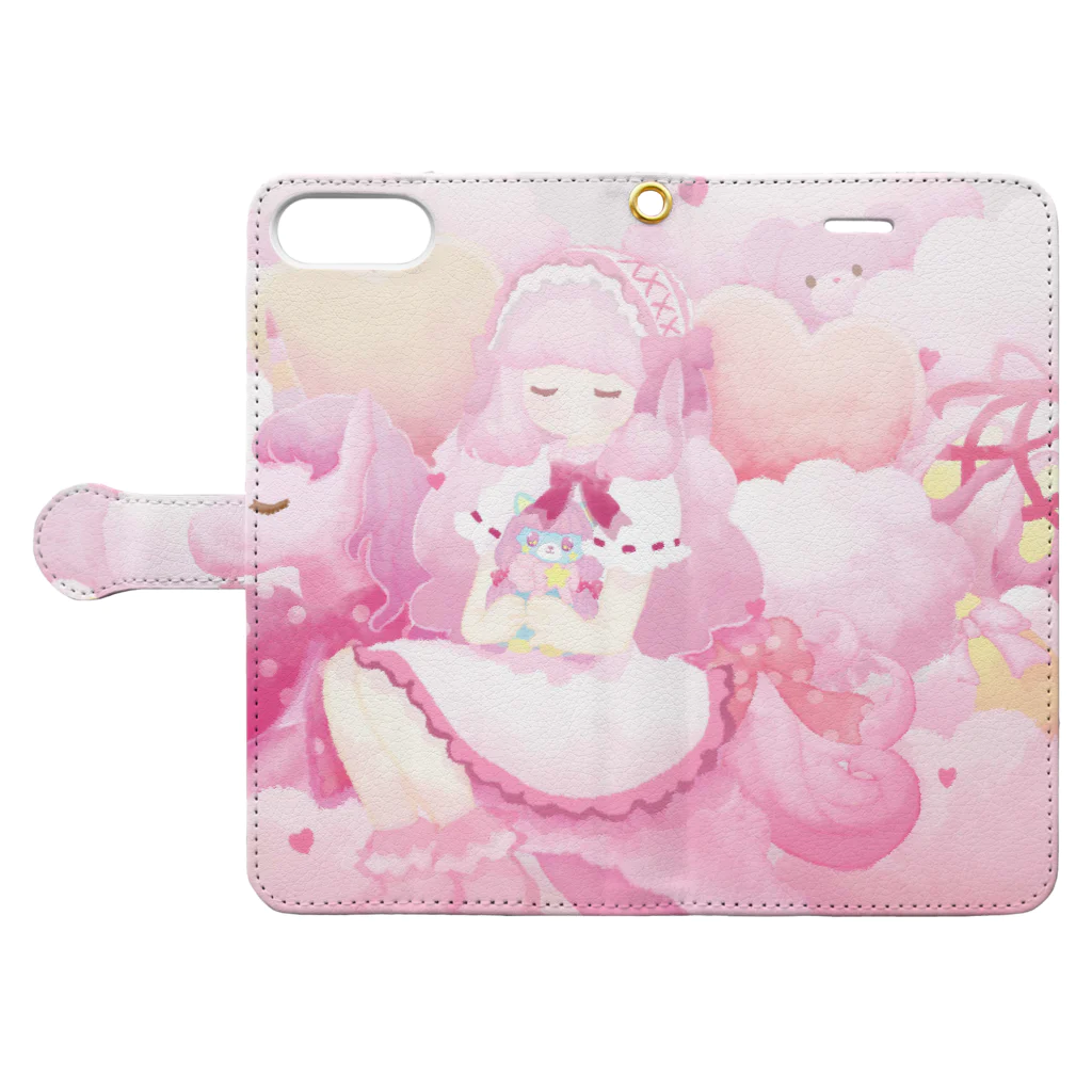 reiyuの女の子の夢の中 Book-Style Smartphone Case:Opened (outside)