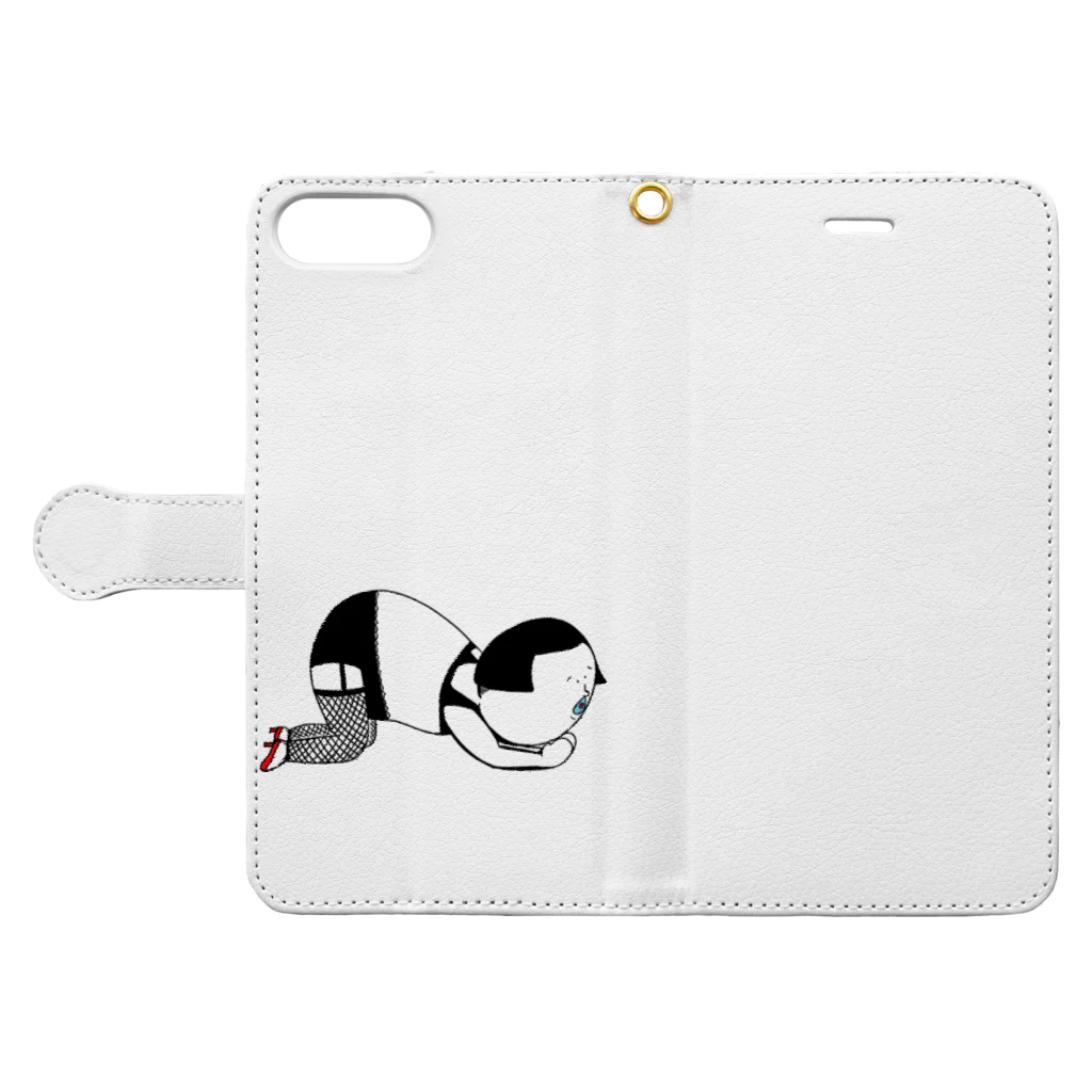 mochimochimuchimuchiのミチコ　謝罪編 Book-Style Smartphone Case:Opened (outside)