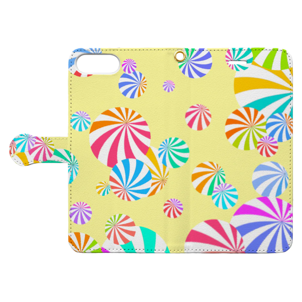 Komichiのcolorful candy 🍬 Book-Style Smartphone Case:Opened (outside)