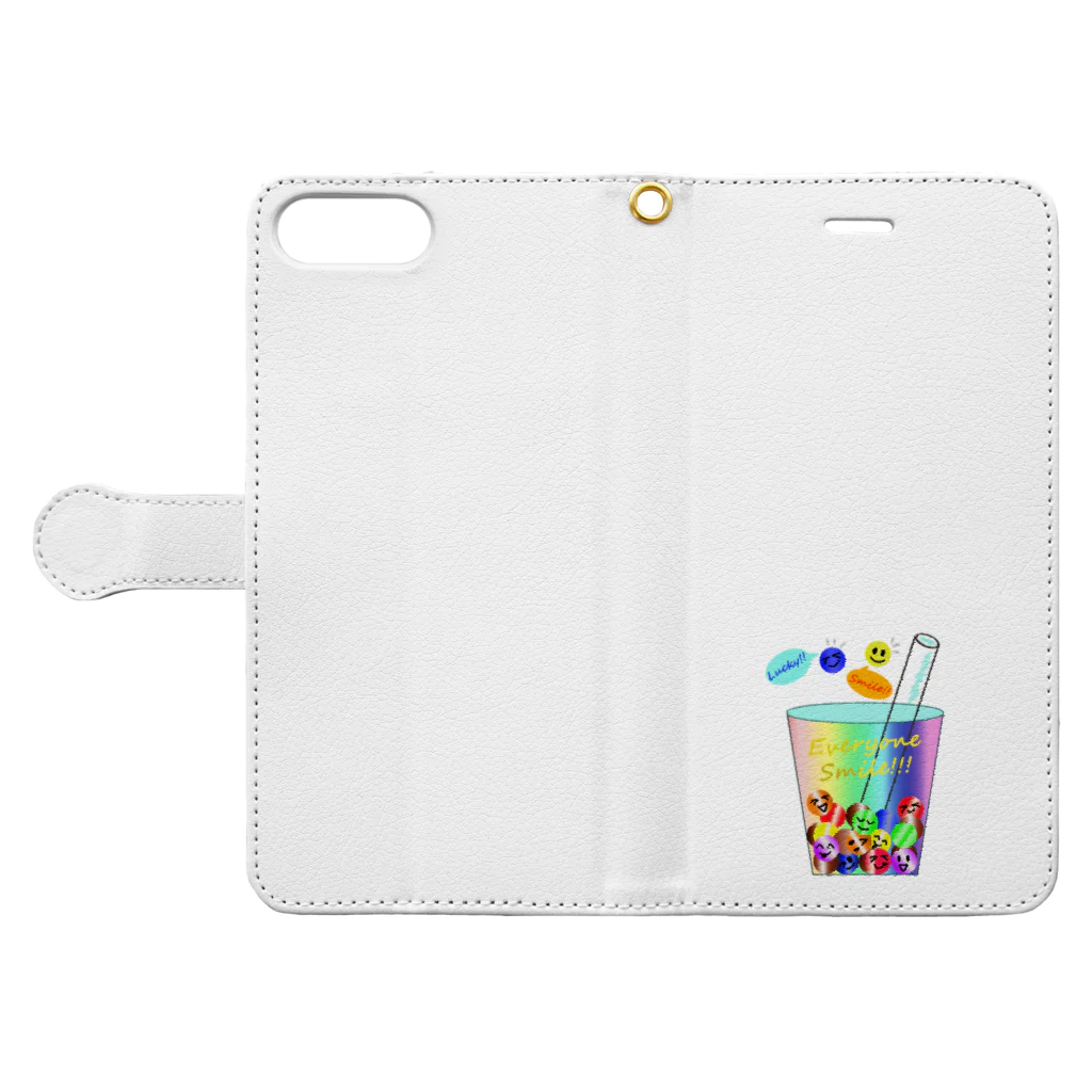 Yokokkoの店のTapioca Smile Book-Style Smartphone Case:Opened (outside)