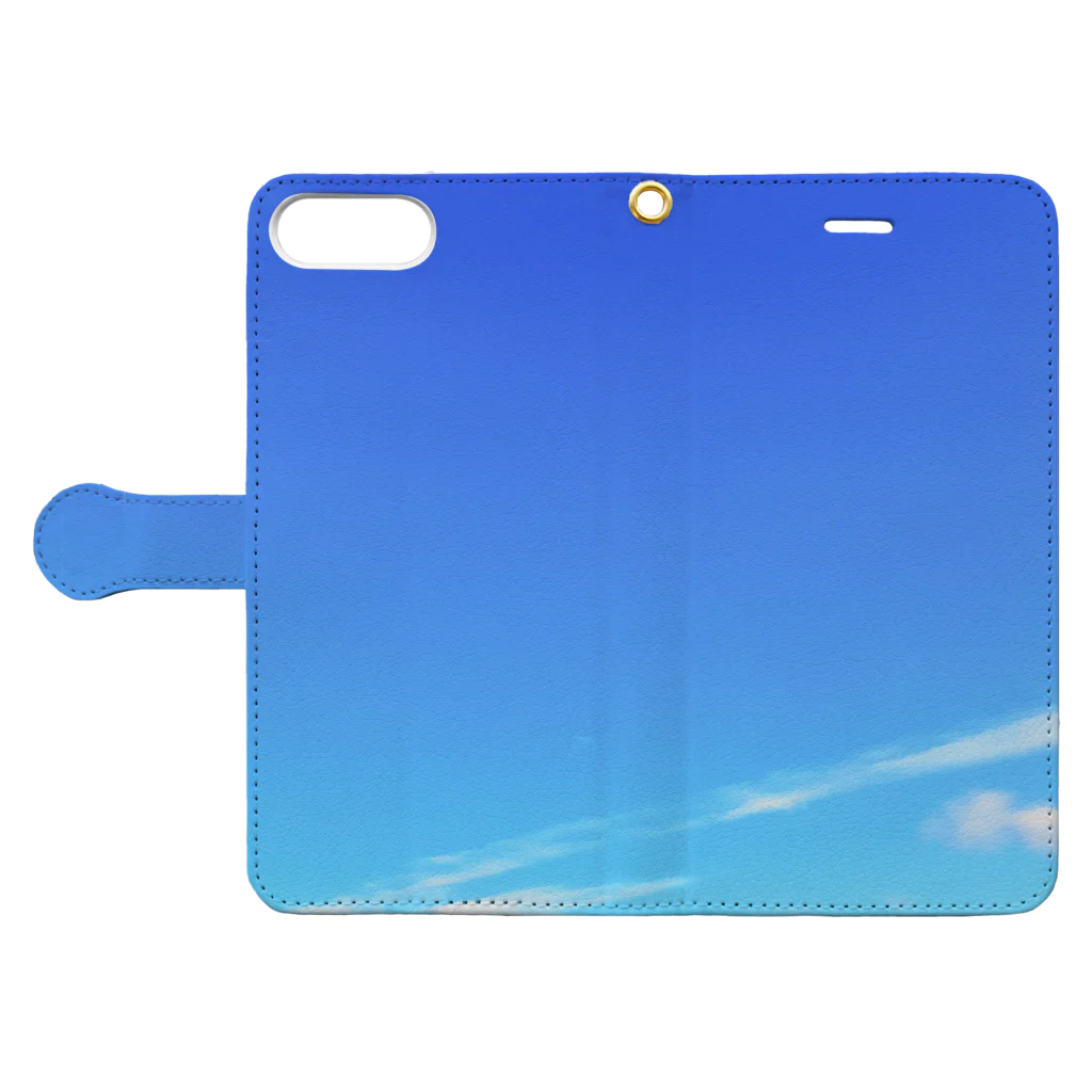 BlueFairyの青空のトリブン Book-Style Smartphone Case:Opened (outside)