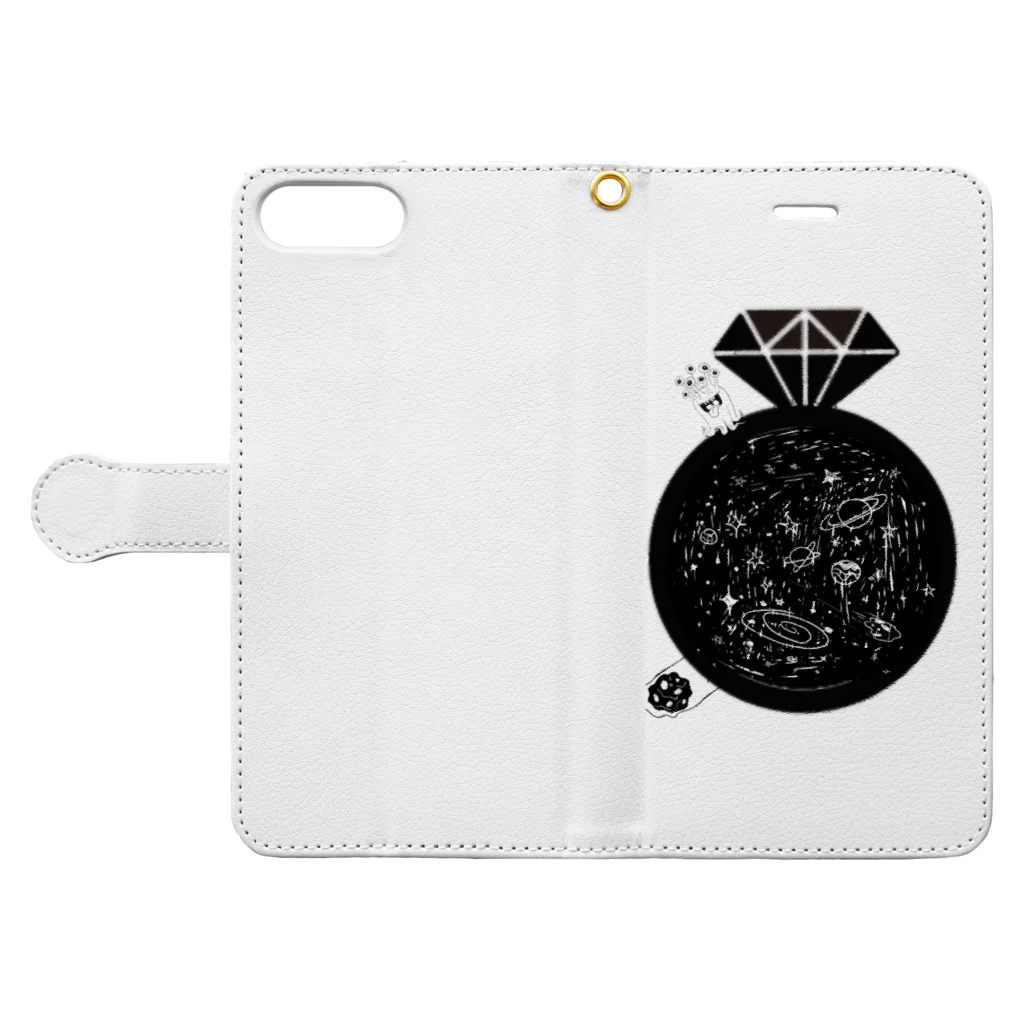 Sumiliaの小さな宇宙 Book-Style Smartphone Case:Opened (outside)