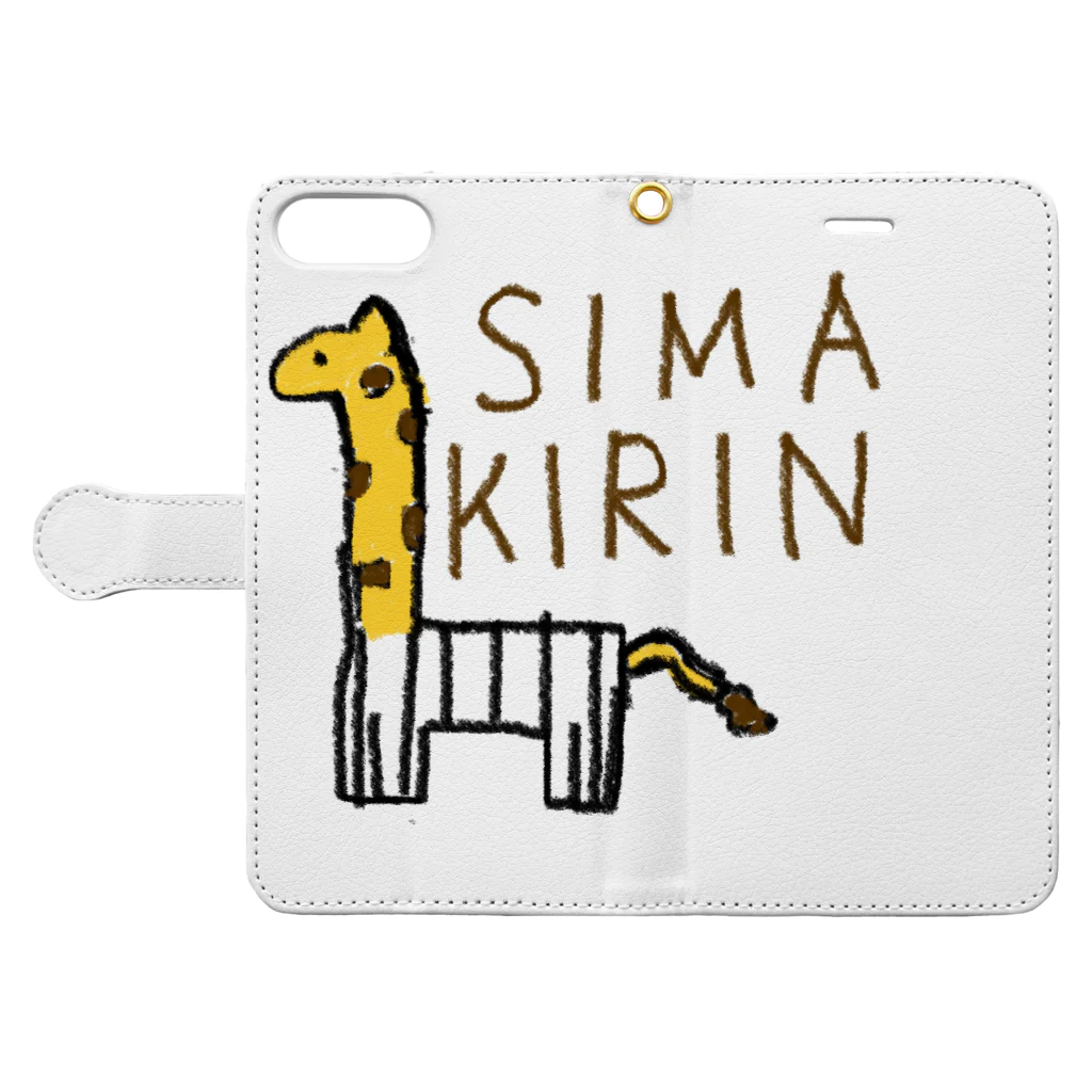 yumizakuraのＳＩＭＡＫＩＲＩＮ Book-Style Smartphone Case:Opened (outside)