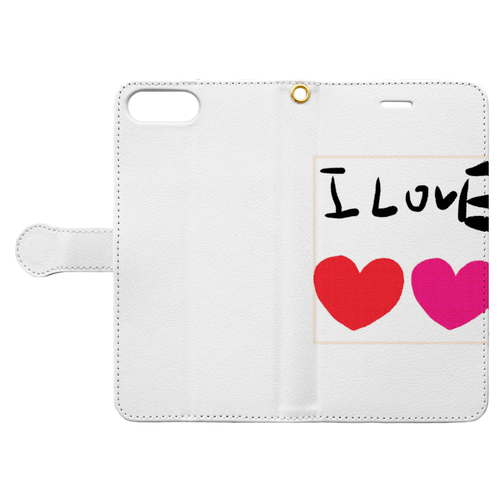 gouengisyuya10のペアルック用 Book-Style Smartphone Case:Opened (outside)