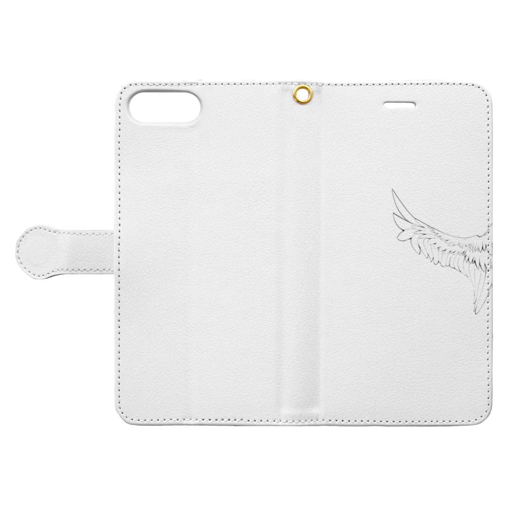 HandEyeのウイング Book-Style Smartphone Case:Opened (outside)