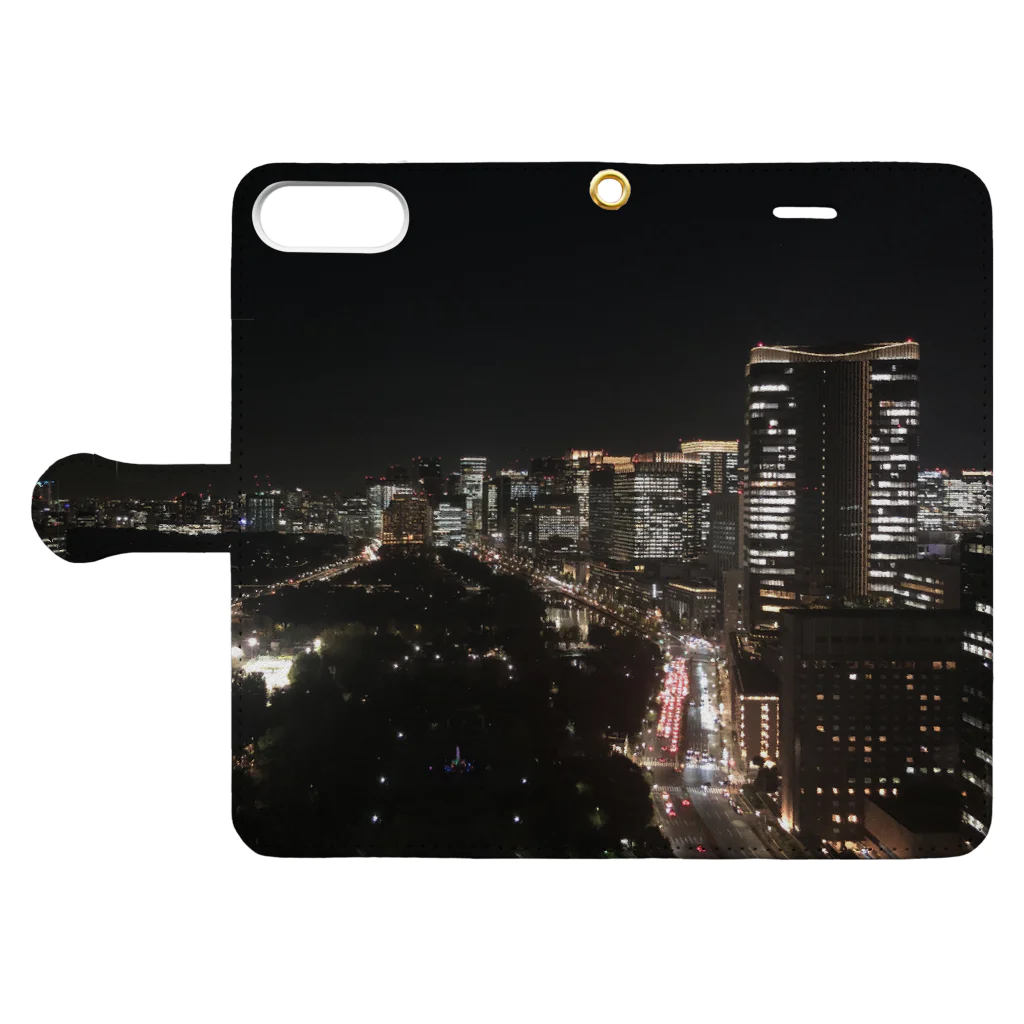 Furuの日比谷の夜景 Book-Style Smartphone Case:Opened (outside)