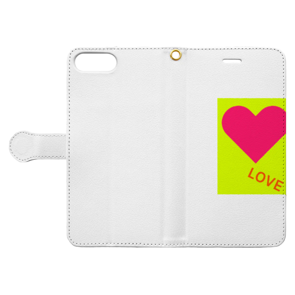 サンフラのLOVE Book-Style Smartphone Case:Opened (outside)