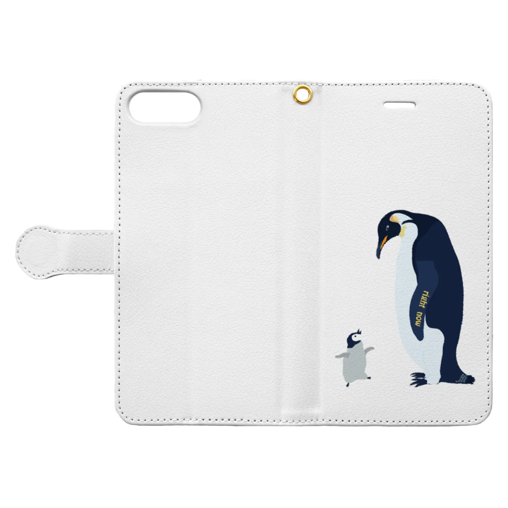 nachau7の皇帝ペンギン親子 Book-Style Smartphone Case:Opened (outside)