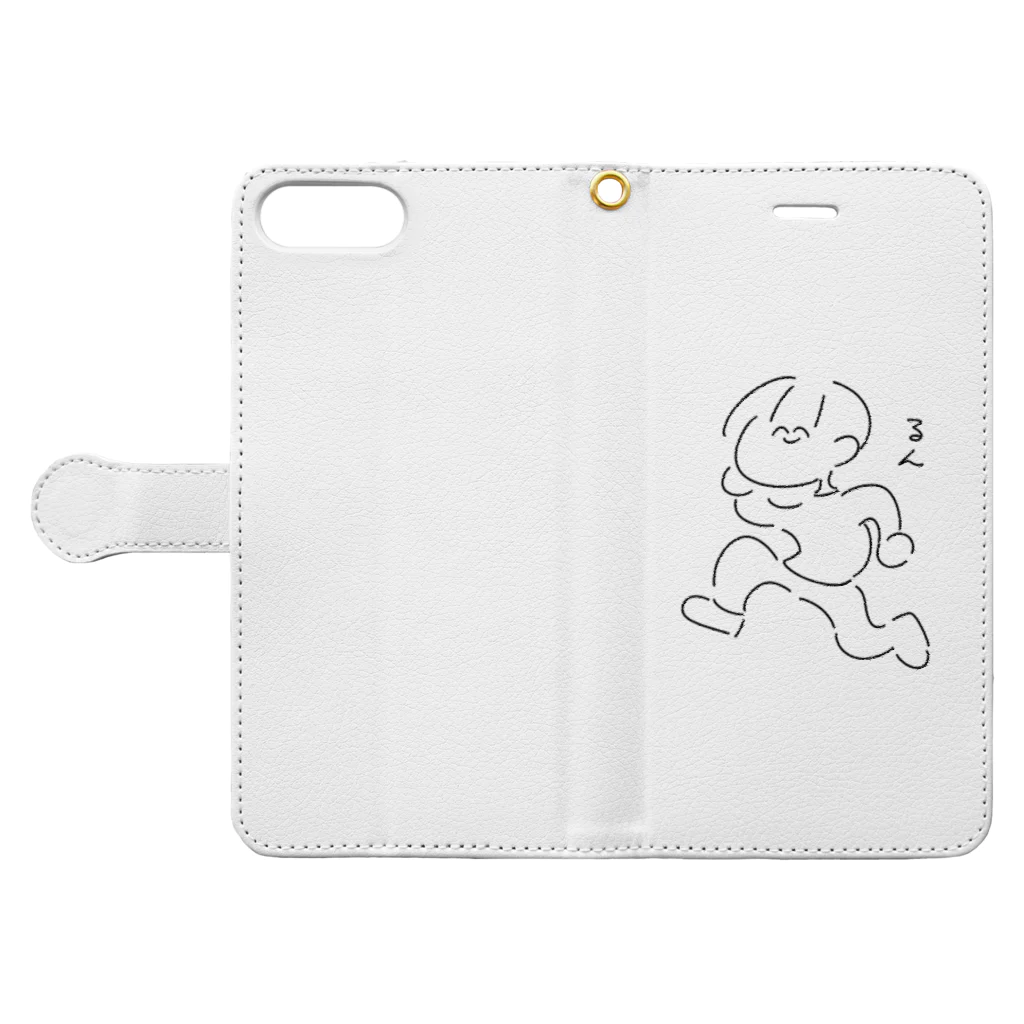 あるぱかぱのるんるん Book-Style Smartphone Case:Opened (outside)