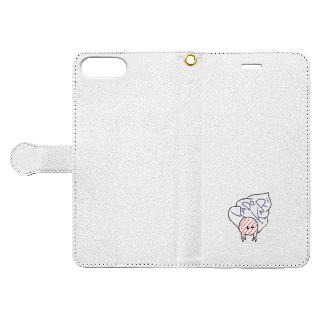 さとうのお店のYADOKARIさん Book-Style Smartphone Case:Opened (outside)