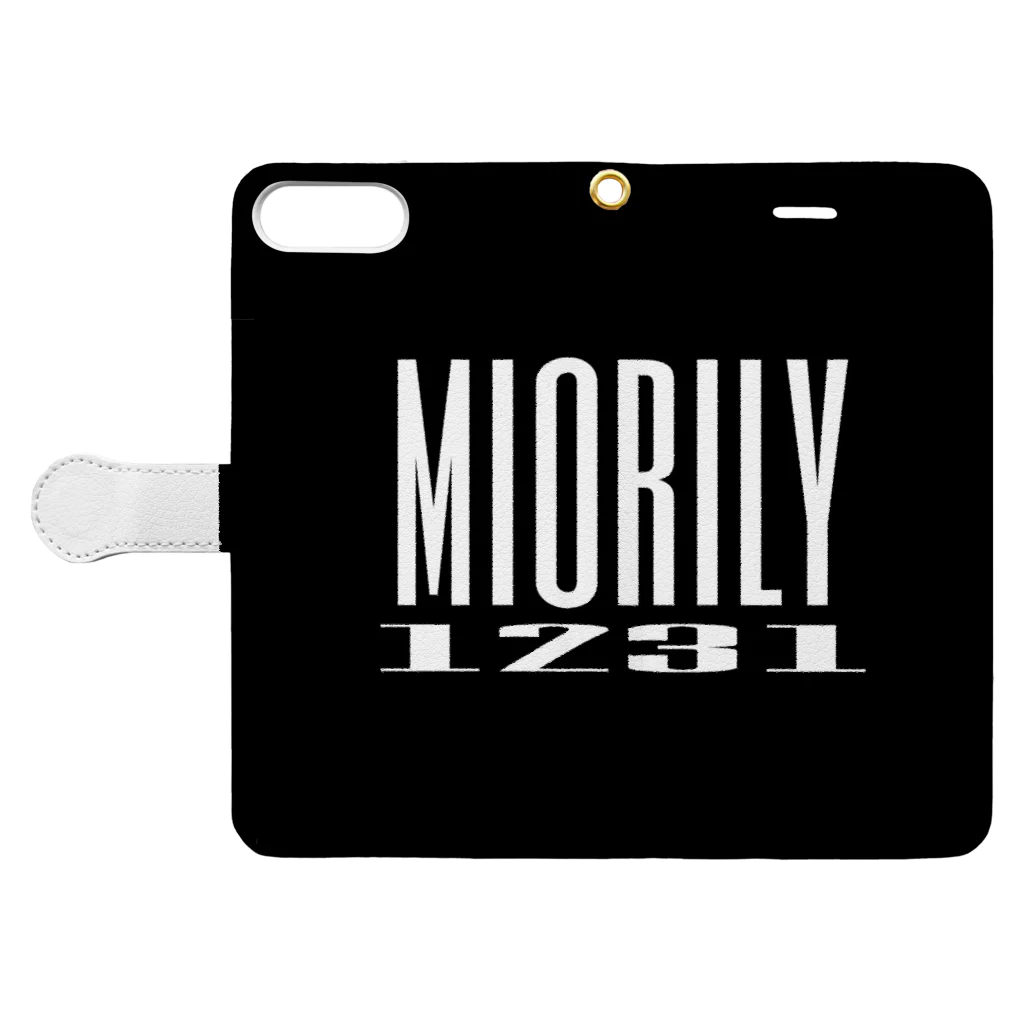 miorilyのMIORILY monotone 手帳型スマホケースを開いた場合(外側)