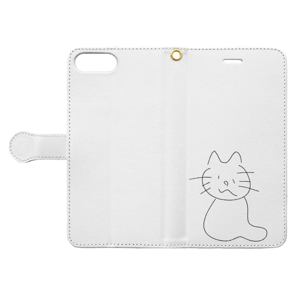 Kazuho OHTAのゆるゆるねこねこ Book-Style Smartphone Case:Opened (outside)