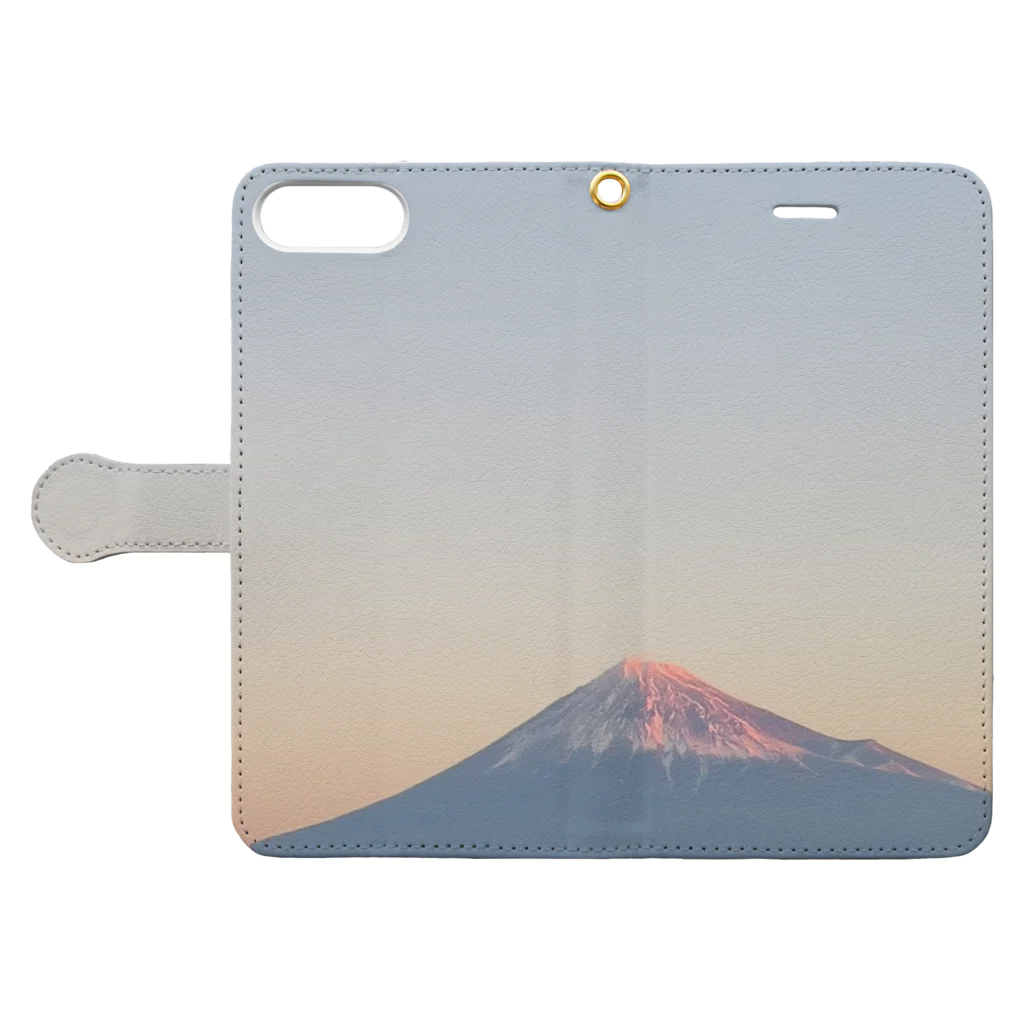 ENDER_007_Sの富士山_元旦_長 Book-Style Smartphone Case:Opened (outside)