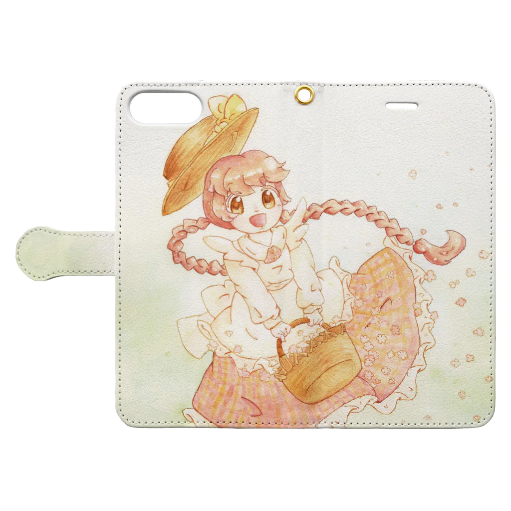 Torine_Kiichigoの赤毛の女の子 Book-Style Smartphone Case:Opened (outside)