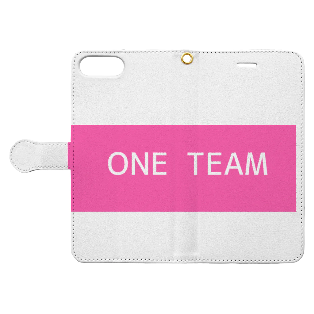 k0724のONE TEAM Book-Style Smartphone Case:Opened (outside)