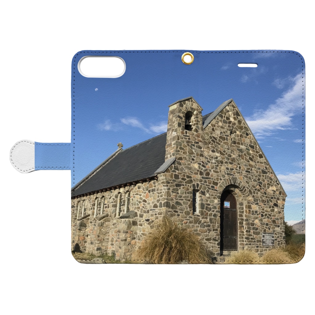 Eddieの古い建物 Book-Style Smartphone Case:Opened (outside)