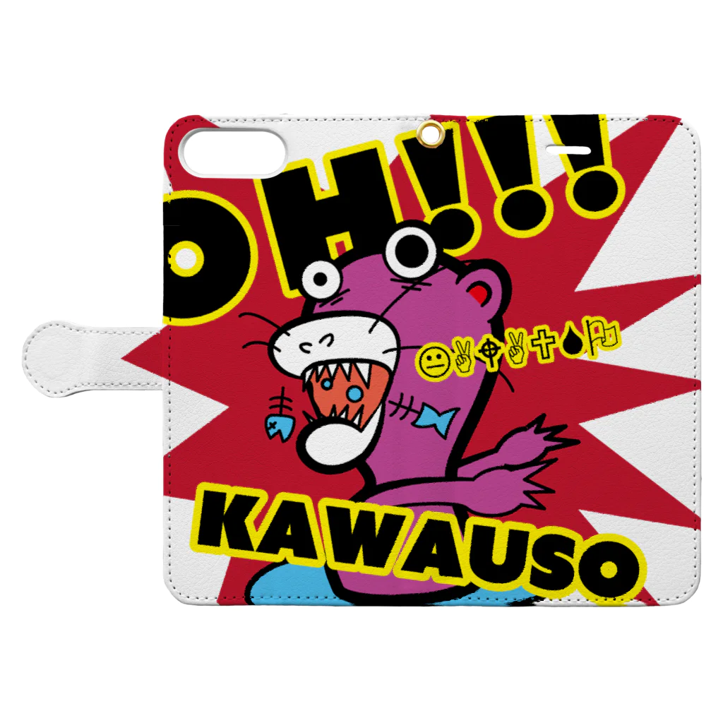 れお@N-OTTERSのOH!!!KAWAUSO Book-Style Smartphone Case:Opened (outside)