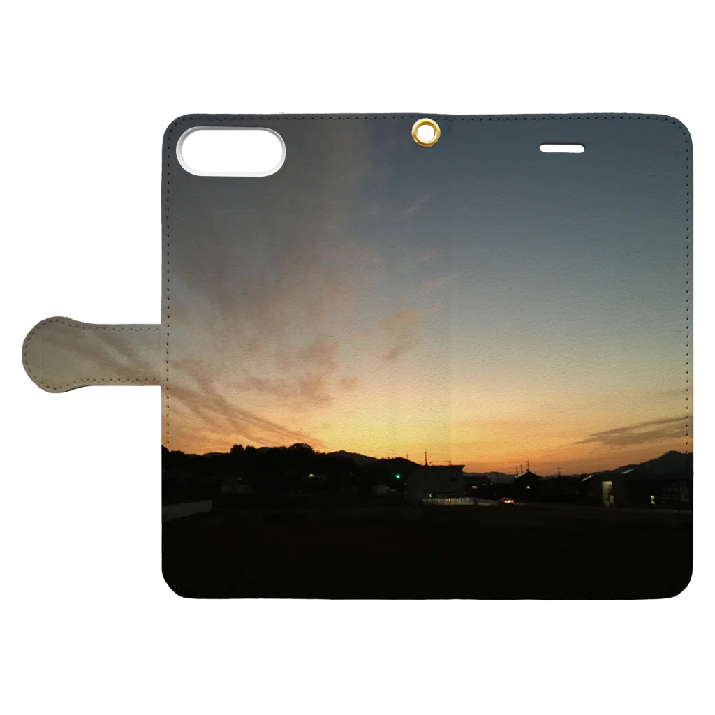 largo_の夕日 Book-Style Smartphone Case:Opened (outside)