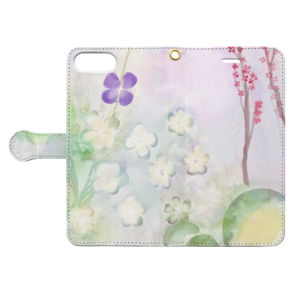 St.SKの松乃山 Book-Style Smartphone Case:Opened (outside)