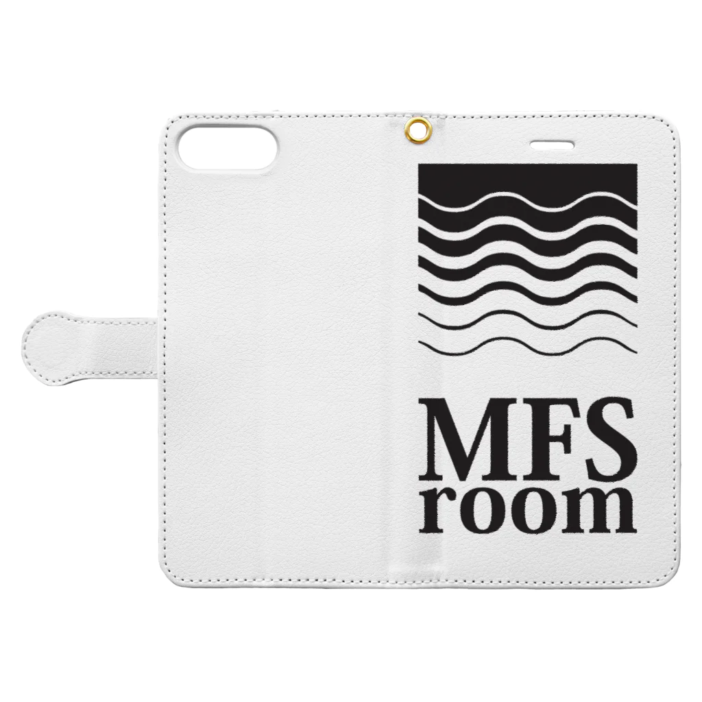MFSのMFS room trim5(黒) 手帳型スマホケースを開いた場合(外側)