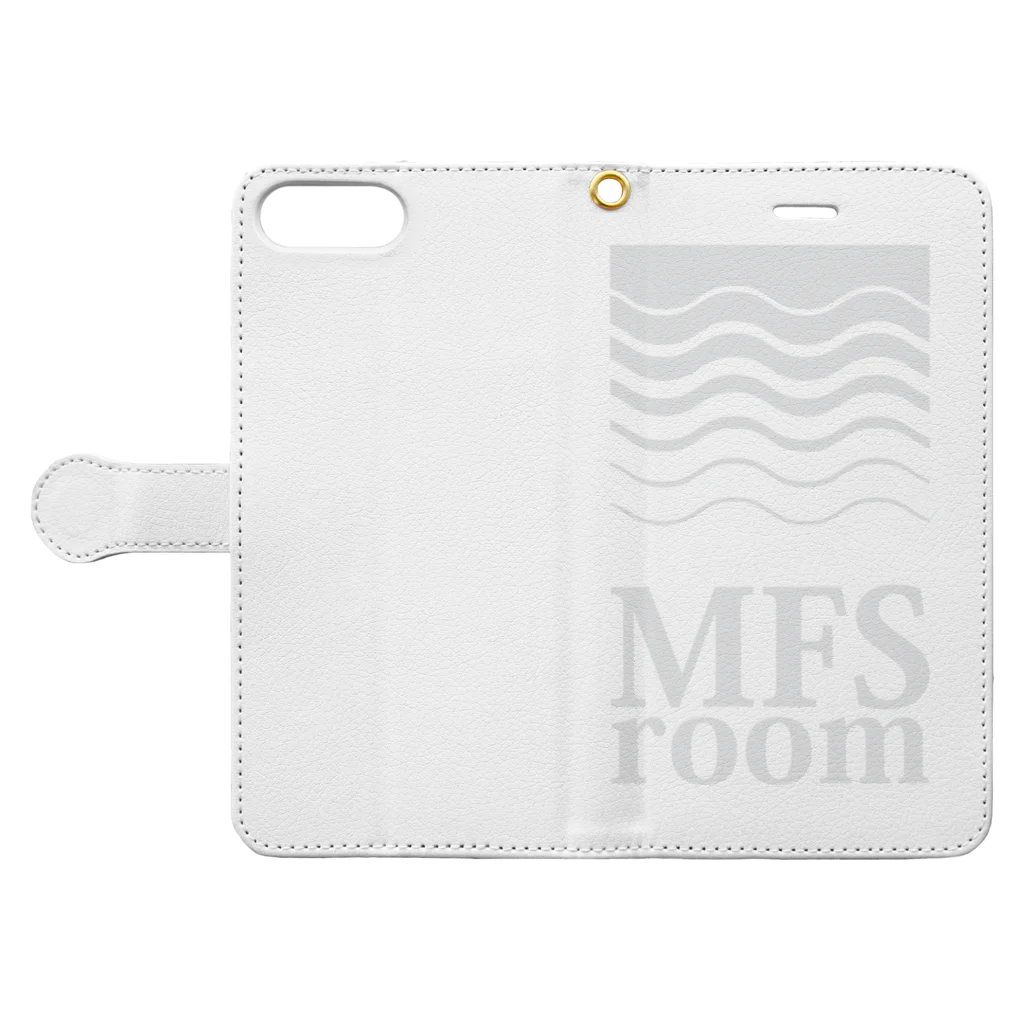 MFSのMFS room trim6(淡い灰色) 手帳型スマホケースを開いた場合(外側)