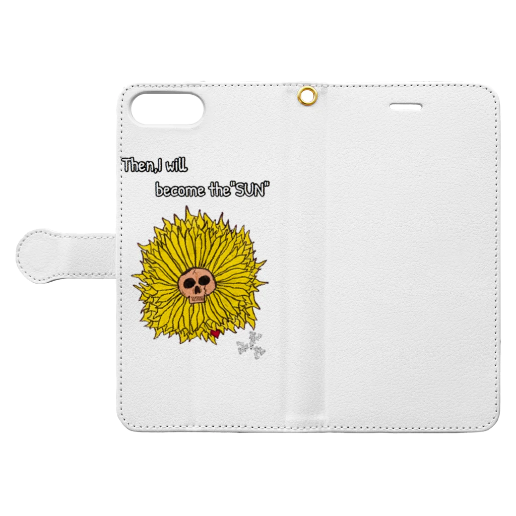 GOD TV MEAT OIL'S brand SUZURI内空中店舗のThen ,I will become the“SUN" Book-Style Smartphone Case:Opened (outside)