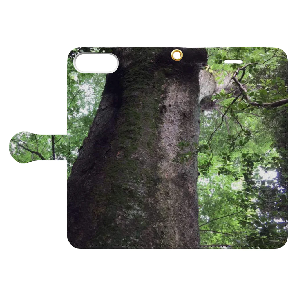 River Gardenの樹の生命力 Book-Style Smartphone Case:Opened (outside)