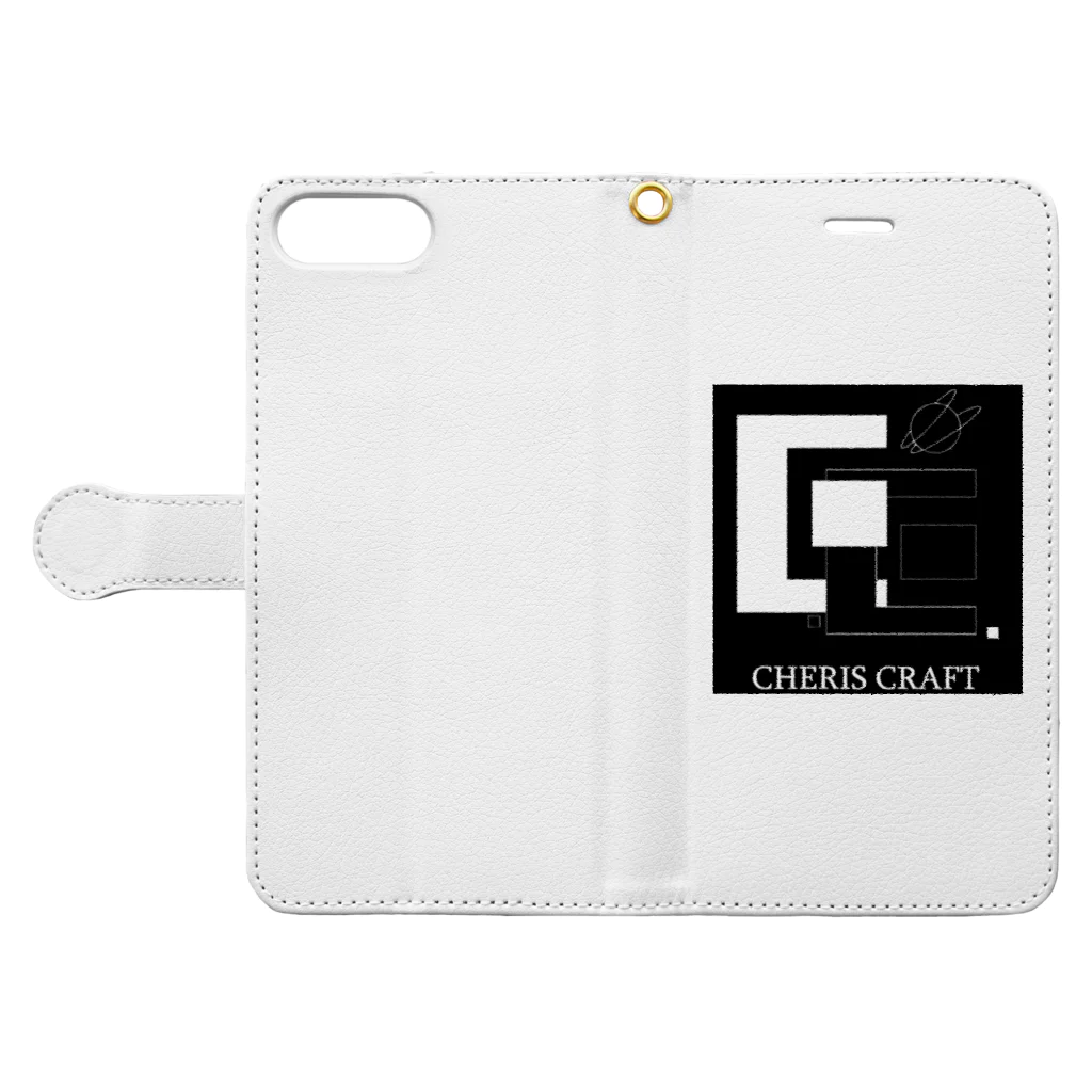 CherisCraft(ちぇりすくらふと）のCherisCraftロゴ Book-Style Smartphone Case:Opened (outside)