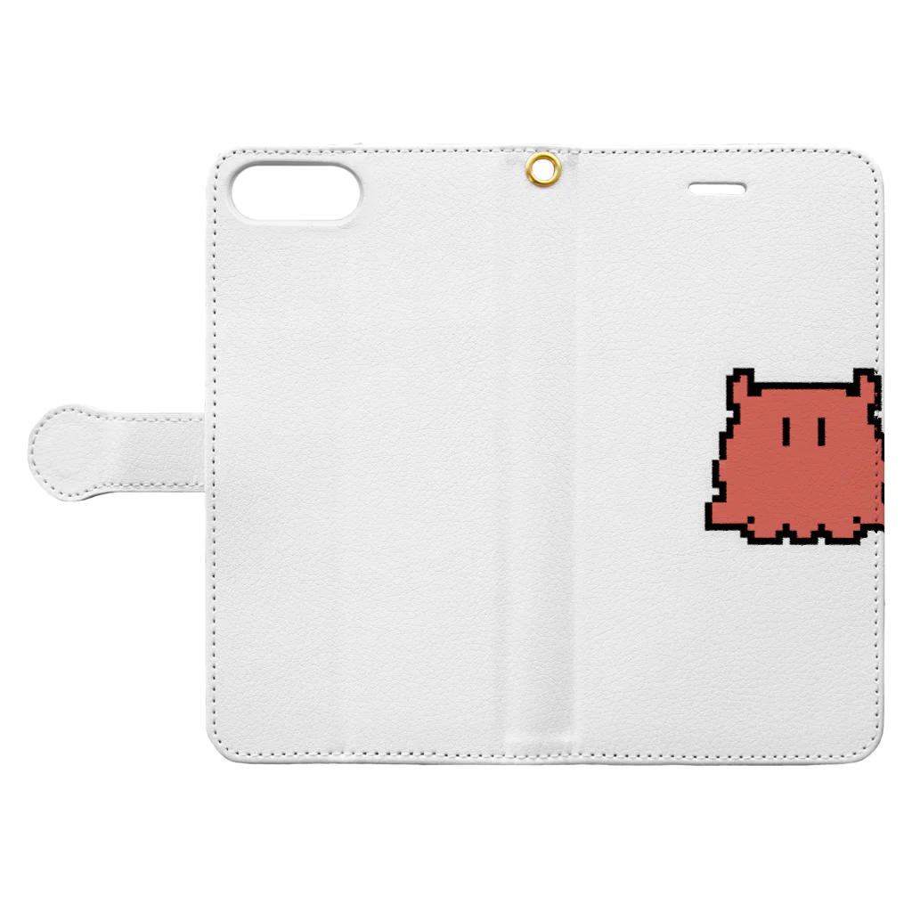 hhmのどっとめんだこ Book-Style Smartphone Case:Opened (outside)