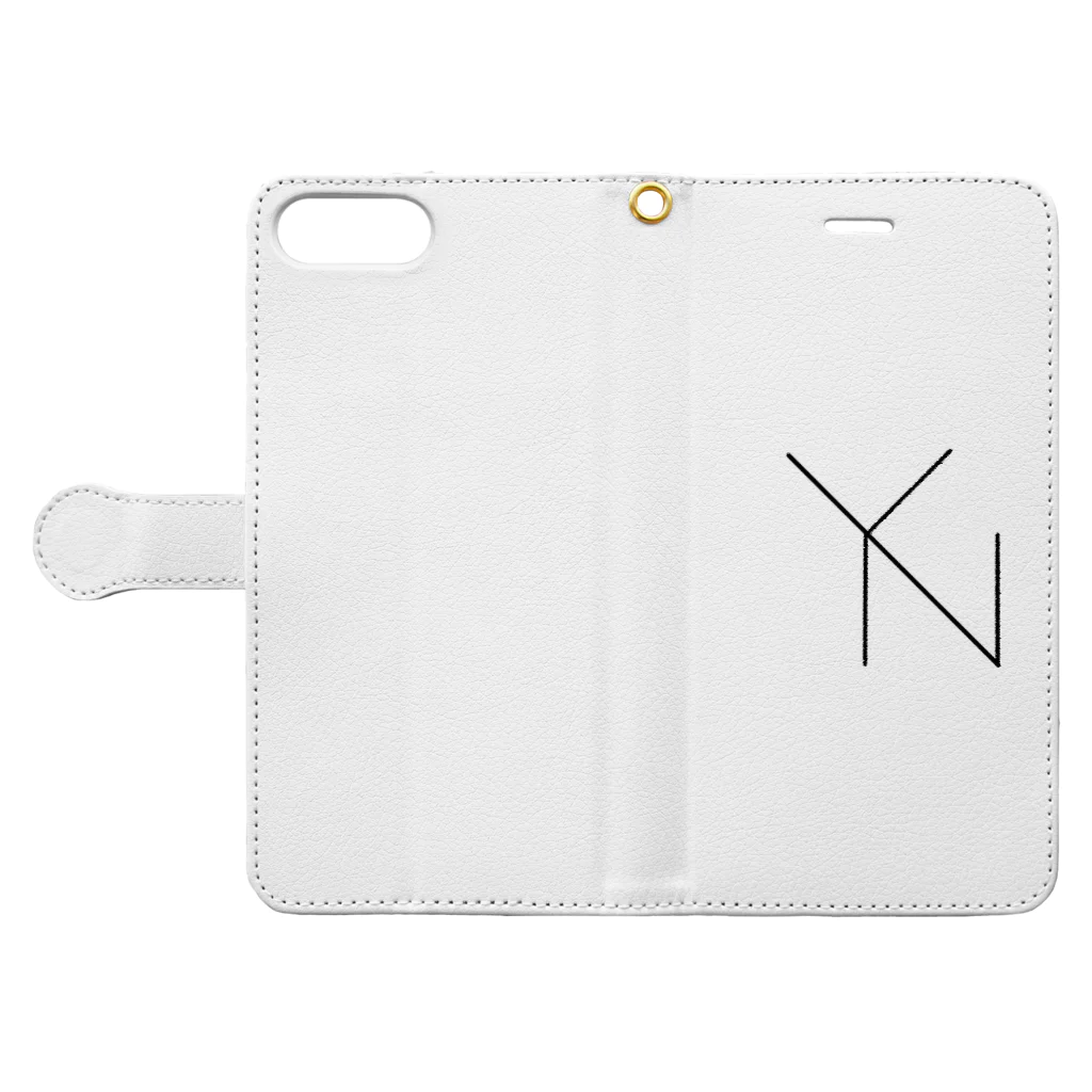 tk64358の米津名無グッズ Book-Style Smartphone Case:Opened (outside)