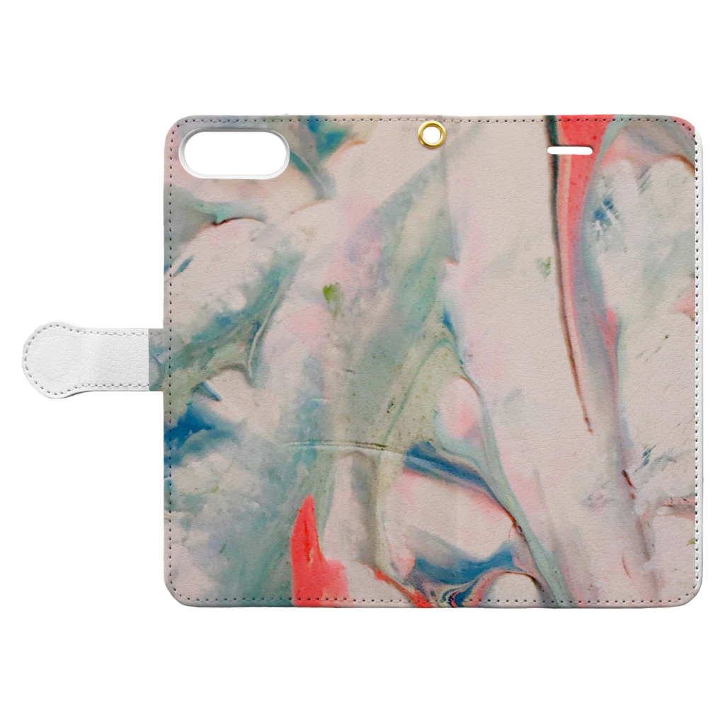 Lilymeのムースアート Book-Style Smartphone Case:Opened (outside)