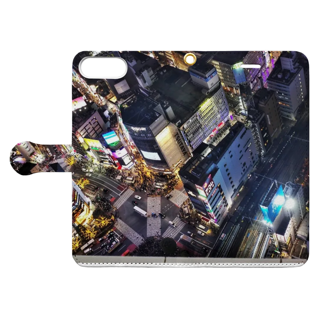 自由騎士の渋谷スクランブル Book-Style Smartphone Case:Opened (outside)