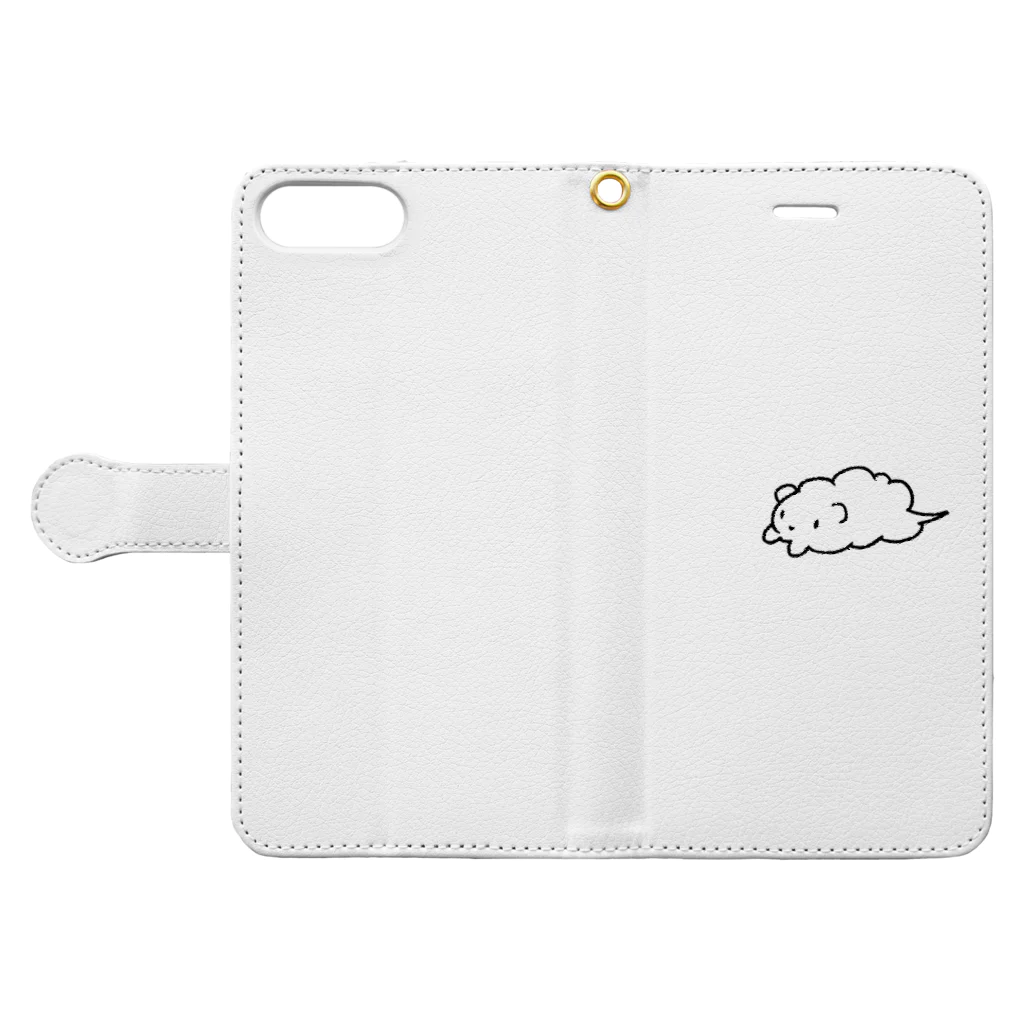 saaaaaaaaashopのくまくも Book-Style Smartphone Case:Opened (outside)