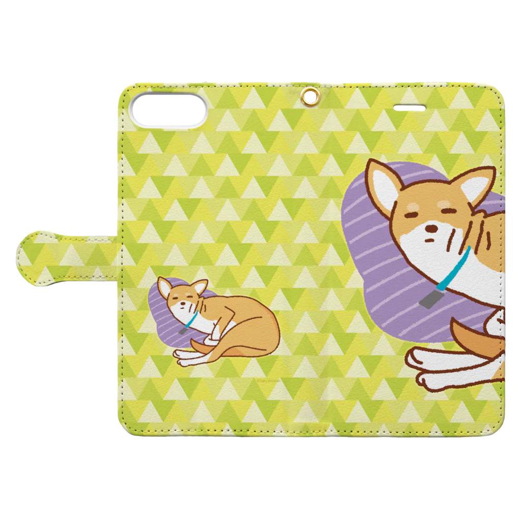 ULI_Tetoのふてくされ犬 Book-Style Smartphone Case:Opened (outside)