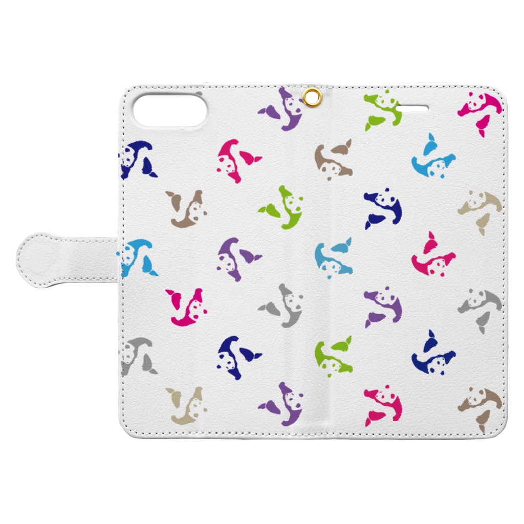 MARUKOSHIKIのPANDA LAUREN Book-Style Smartphone Case:Opened (outside)