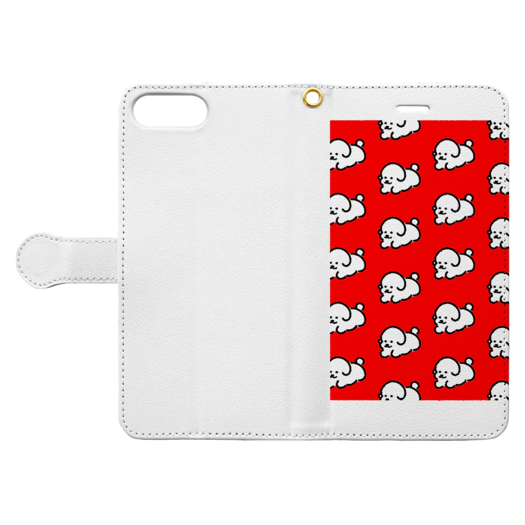 SWEET ROOMの仔犬の大群 Book-Style Smartphone Case:Opened (outside)