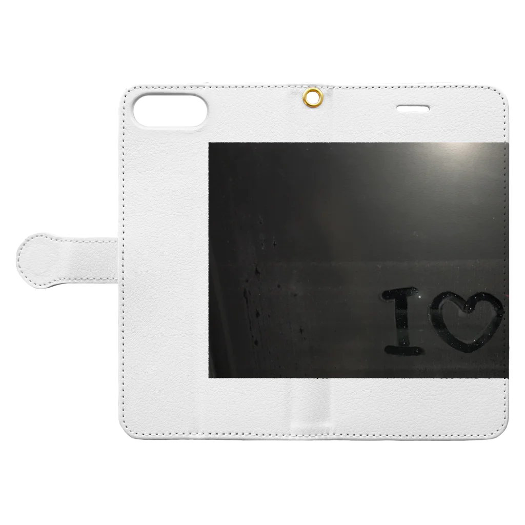 aのI♡ Book-Style Smartphone Case:Opened (outside)